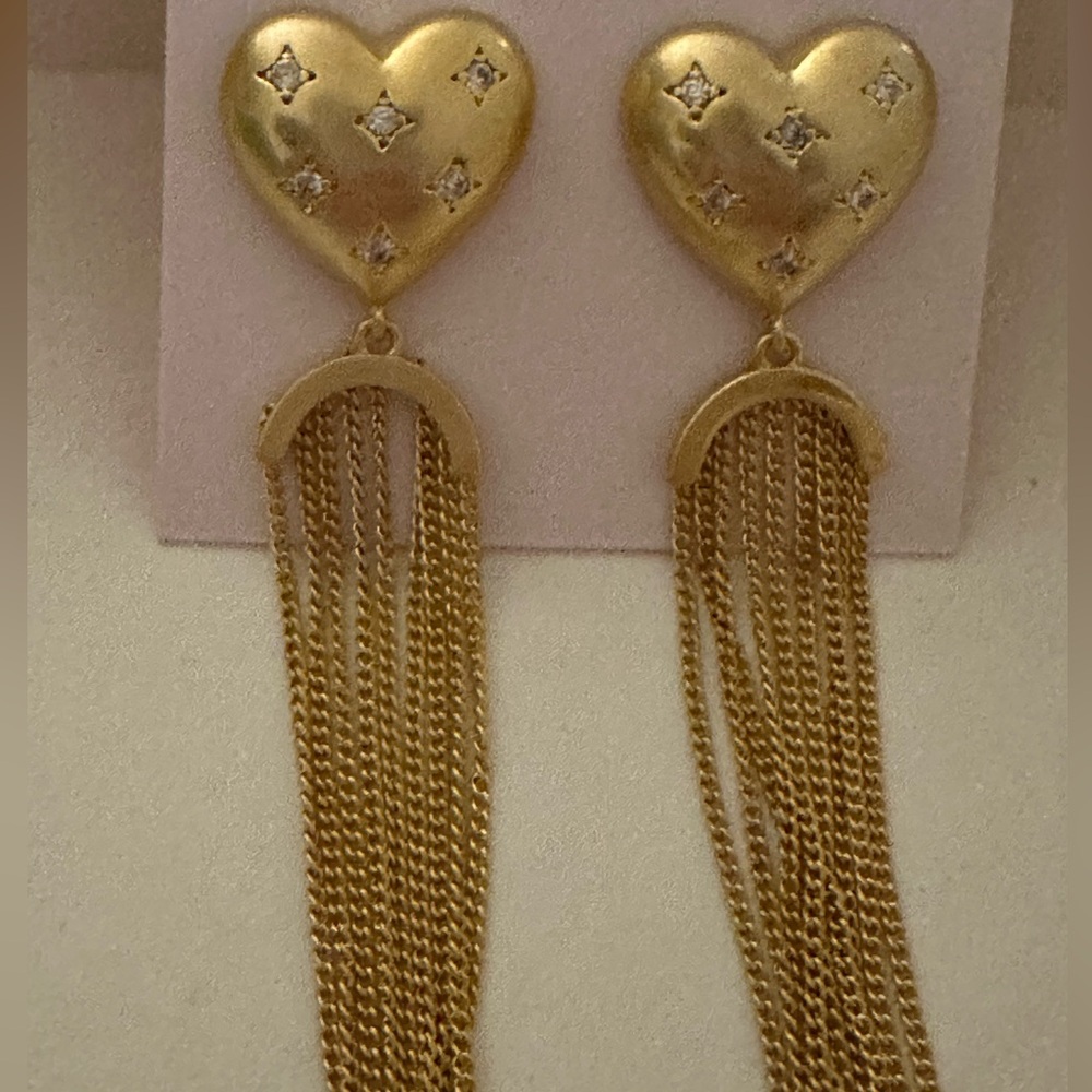 Kate spade heart tassel drop earrings - Picture 4 of 7